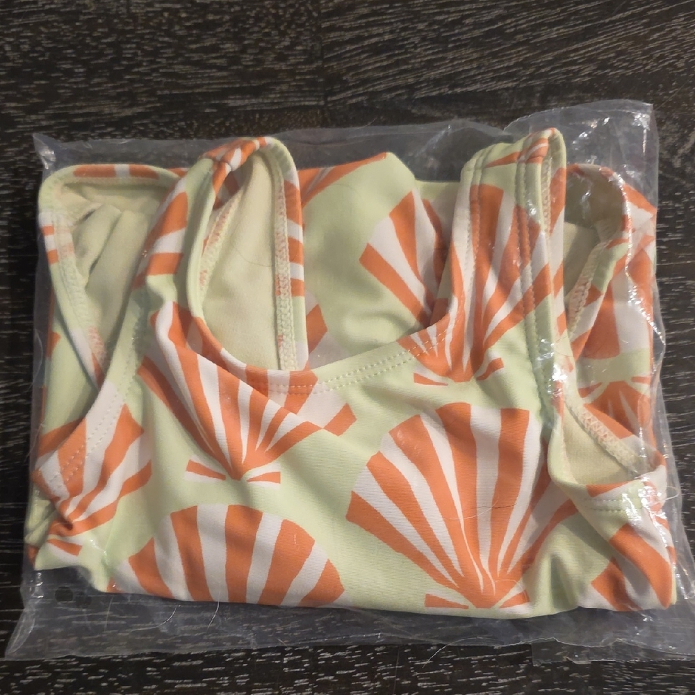 Kohl's Toddler Girl Swimsuit with Orange and Cream Design